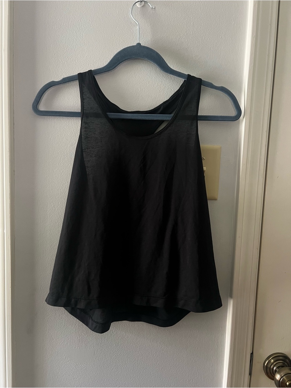 Athleta Black Racerback Layered Tank Top